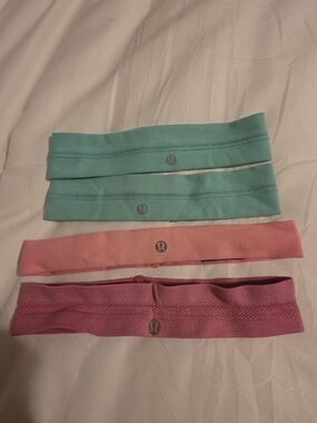 lululemon athletica Stretch Headbands - Mint, Coral, Rose